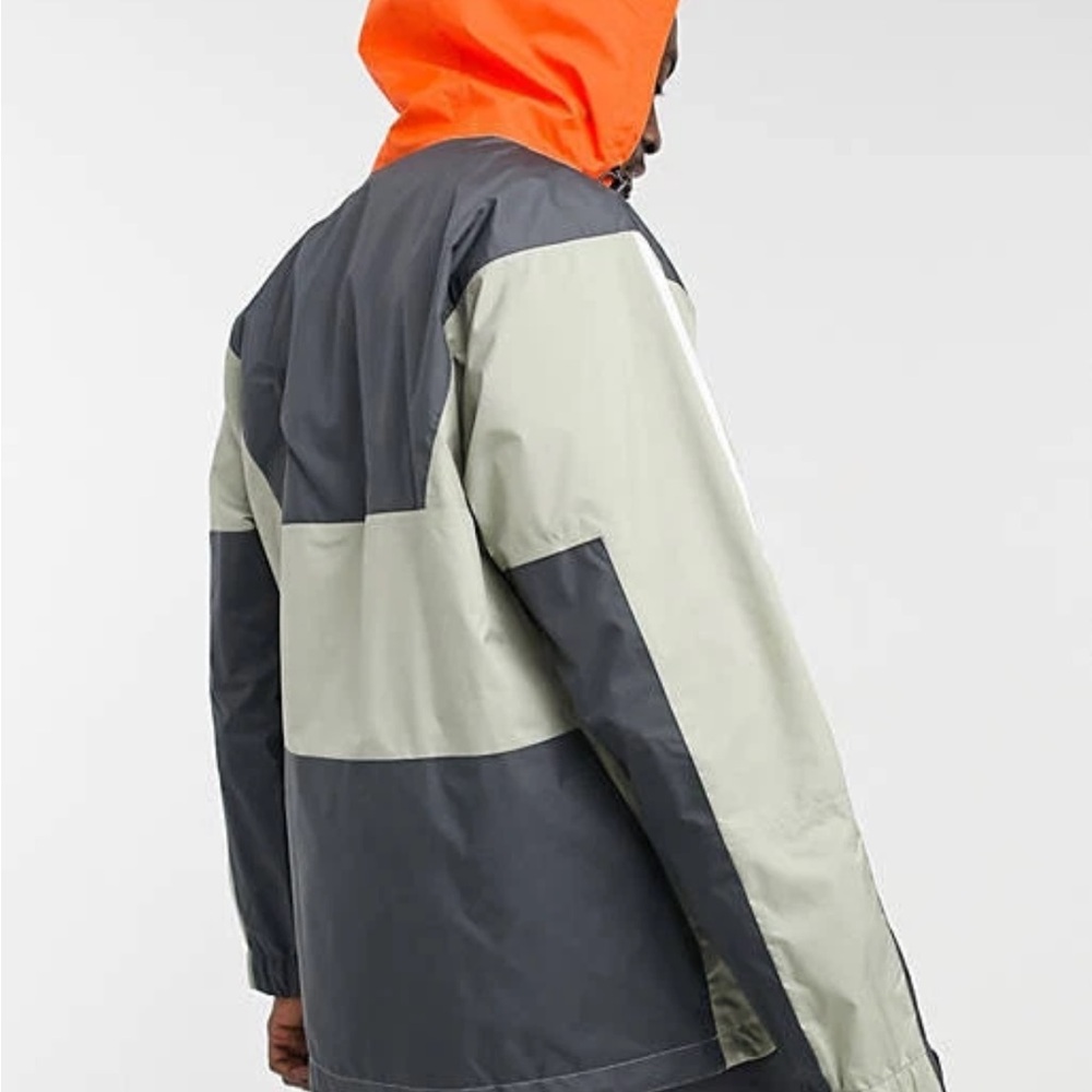 Gray and orange men’s adidas anorak 10k jacket Sz small - Picture 4 of 8